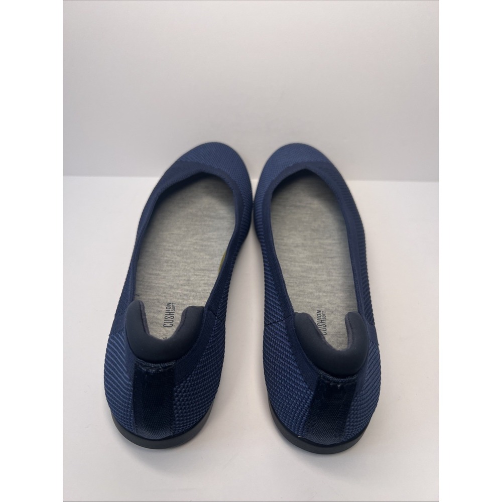 Clarks Cloudsteppers Womens 8.5M Navy Knit Ballet Flats Cushion Soft NWOT - Picture 6 of 16